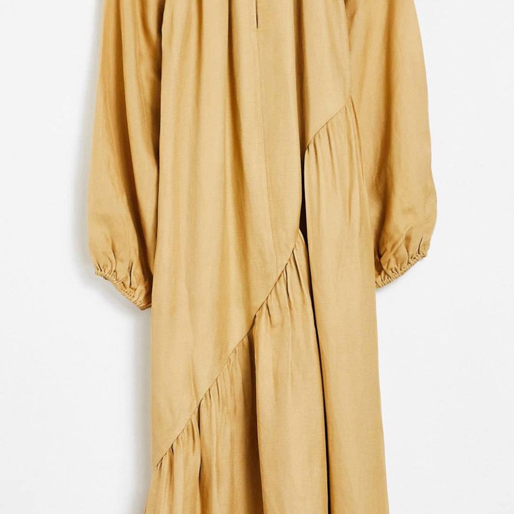 NWT & Other Stories round neck long sleeve maxi dress in mustard